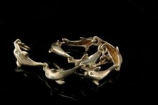 VINRTAGE 925 STERLING FISH DOLPHIN LINK BRACELET  D134-11