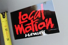 LOCAL MOTION Hawaii Surfboards Black White Red 80's LM1 Vintage Surfing STICKER
