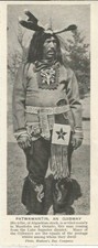 PATWAWANTIN AN OJIBWAY ALGONKIAN MANITOBA ONTARION INDIAN CUTTING CLIP C 1920