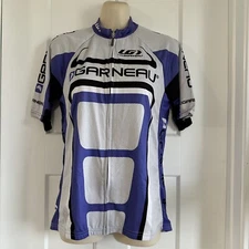 NWT! Purple Louis Garneau Short Sleeve SPORTIV Cycling Jersey Sz Large Full Zip