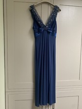 Long Evening Ball Dress Blue UK12 BNWT 