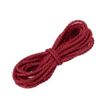 5.47 Yards 3mm Dia PU Braiding Leather Cord String for DIY Crafts, Wine Red