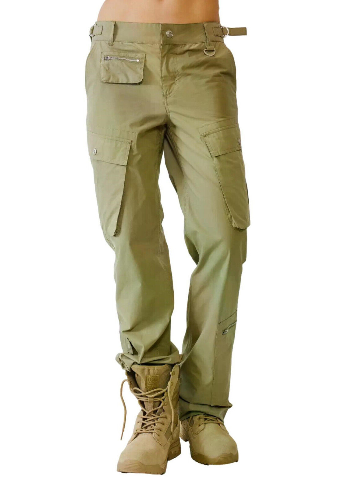 Pantalón Cargo Mujer Bootcut Multi Bolsillos 100% Algodón Nuevo 80292