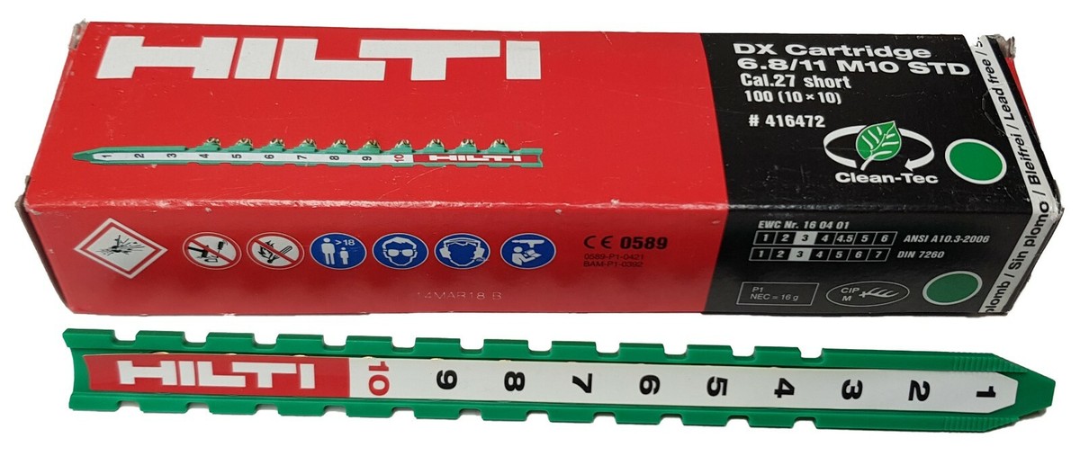 Hilti DX Kartusche Cal. 6.8/18 M Rot / Gelb Cartridges NEU DX 76 DX 750 # 416484 - Foto 9