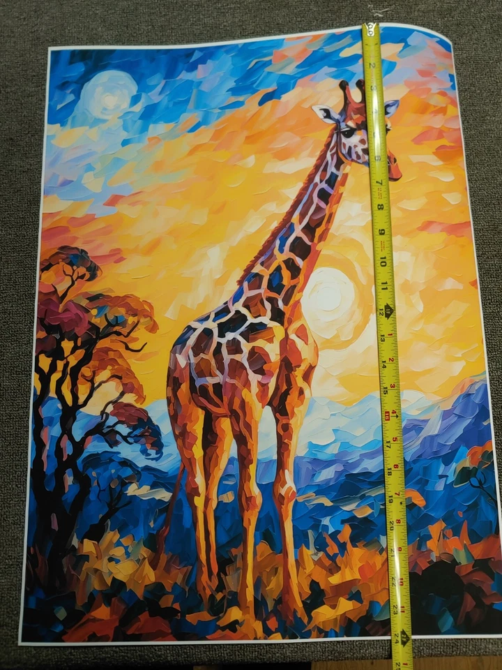 Giraffe Poster 18x24in - Image 4 of 4