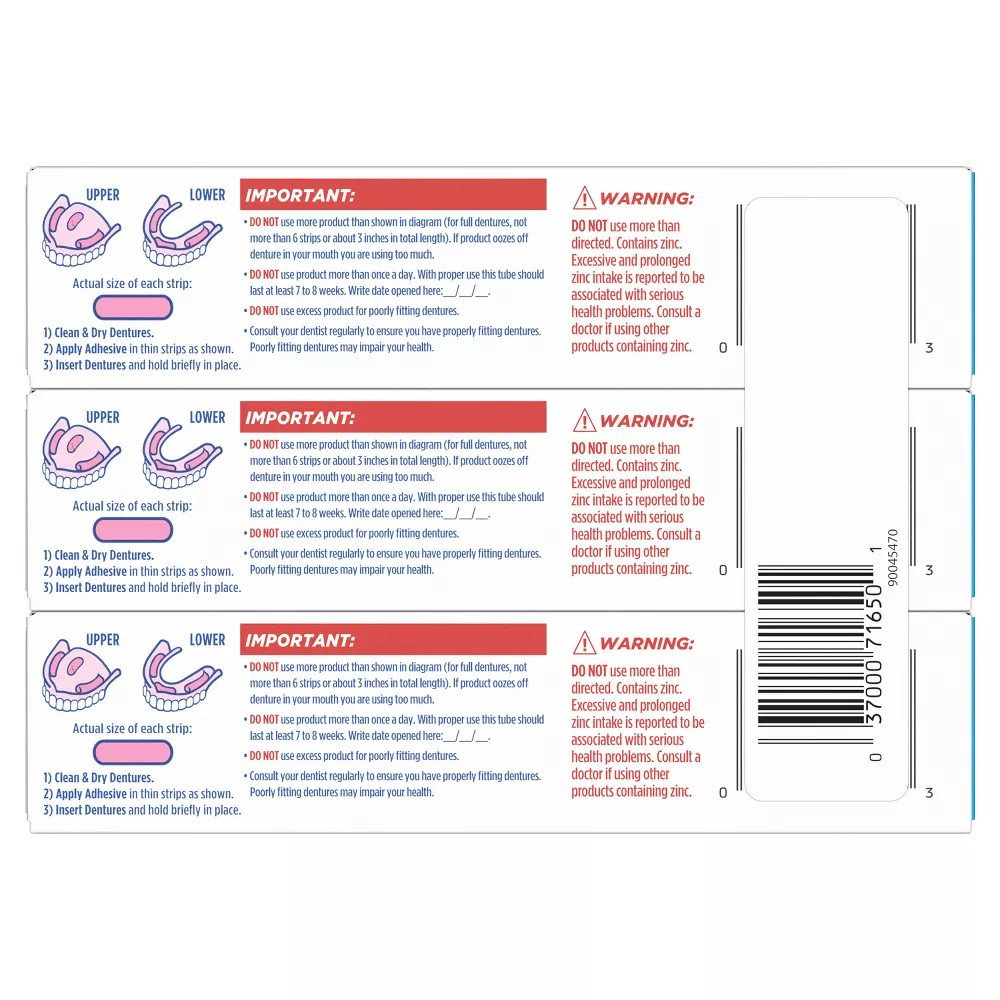 Fixodent Original Denture Adhesive Cream 2.4oz 6 Pack (Brand New) FREE SHIPPING.