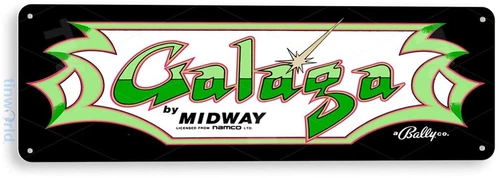 TIN SIGN Galaga Arcade, 80's, Retro, Console, Marquee, Game Room Decor, A401