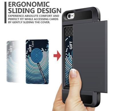 Card Slider Phone Case for iPhone 11 Pro Max - Card Case to Carry Less