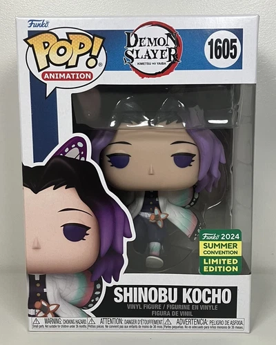 Demon Slayer #1605 Shinobu Kocho Running SDCC Shared Funko Pop! Anime P/P New