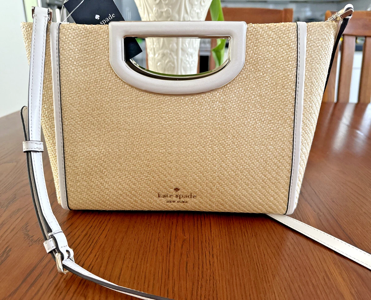 Kate spade straw crossbody bag sales