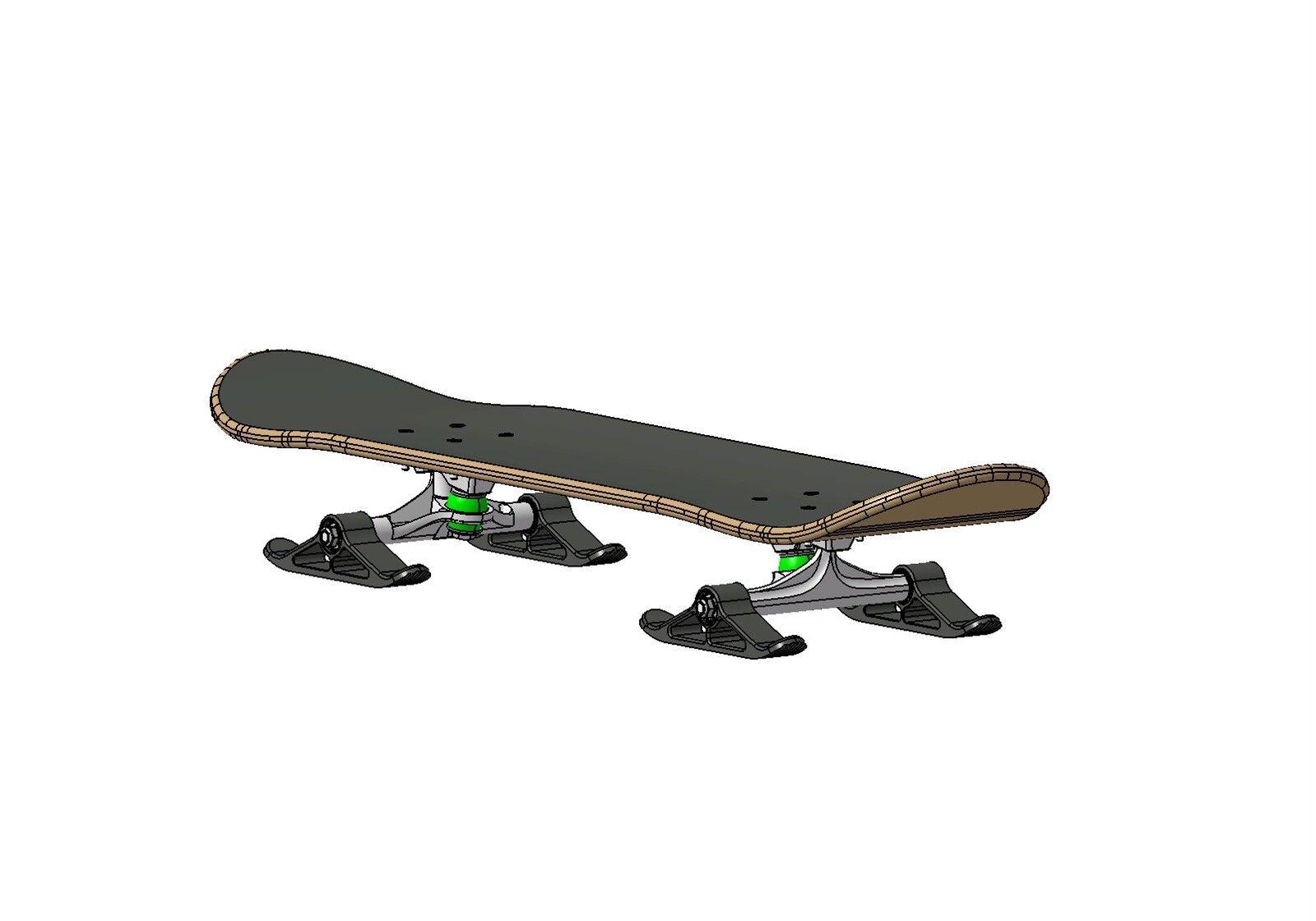 Patins pour skate sur neige pour skateurs sans roues pour rouler en hiver