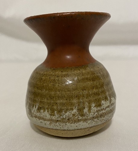 Vaso di ceramica 2,75" firmato WU multicolore