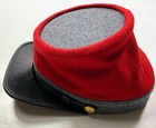 CIVIL WAR CSA CONFEDERATE ARTILLERY GREY WOOL KEPI FORAGE CAP HAT-LARGE — photo 5