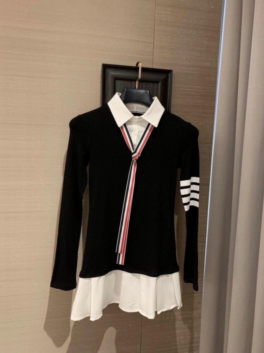 Abito donna Thom Browne in maglia a quattro barre
