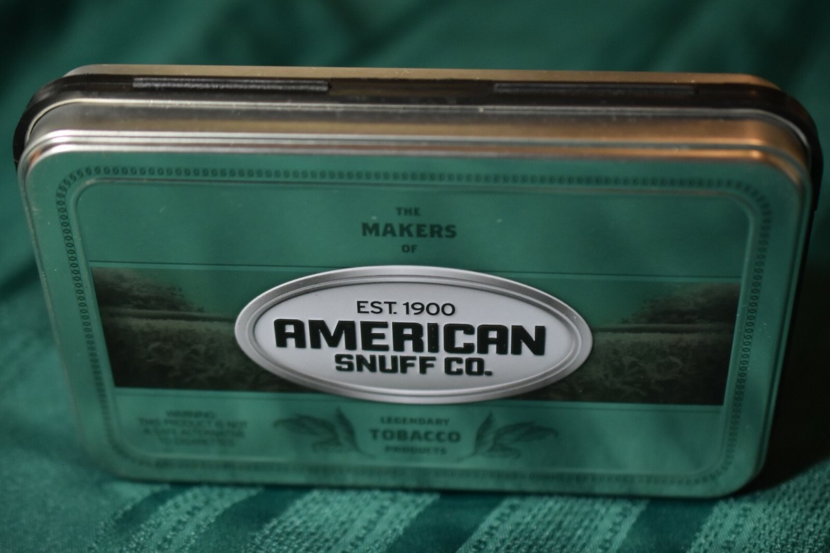 Grizzly Snuff Collectible Tin Empty American Snuff Co Size (6 X 3 3/4 X 1  1/8)