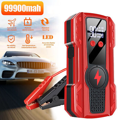 99900mAh Auto Starthilfe Jump Starter KFZ Powerbank 1000A Ladegerät Booster 12V
