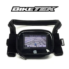 BikeTek Waterproof Motorcycle Motorbike Sat Nav GPS Holder Bag Mount Case Clear