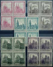 1967 San Marino, Gothic Cathedrals, MNH Blocks of 4, ME 5.2-