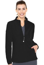 Med Couture Women's Scrubs Performance Fleece Jacket MC8684 BLK Black Free Ship
