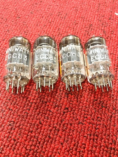 Philips Miniwatt ECC83 O getter NOS coppia di test abbinata - Foto 3 di 4