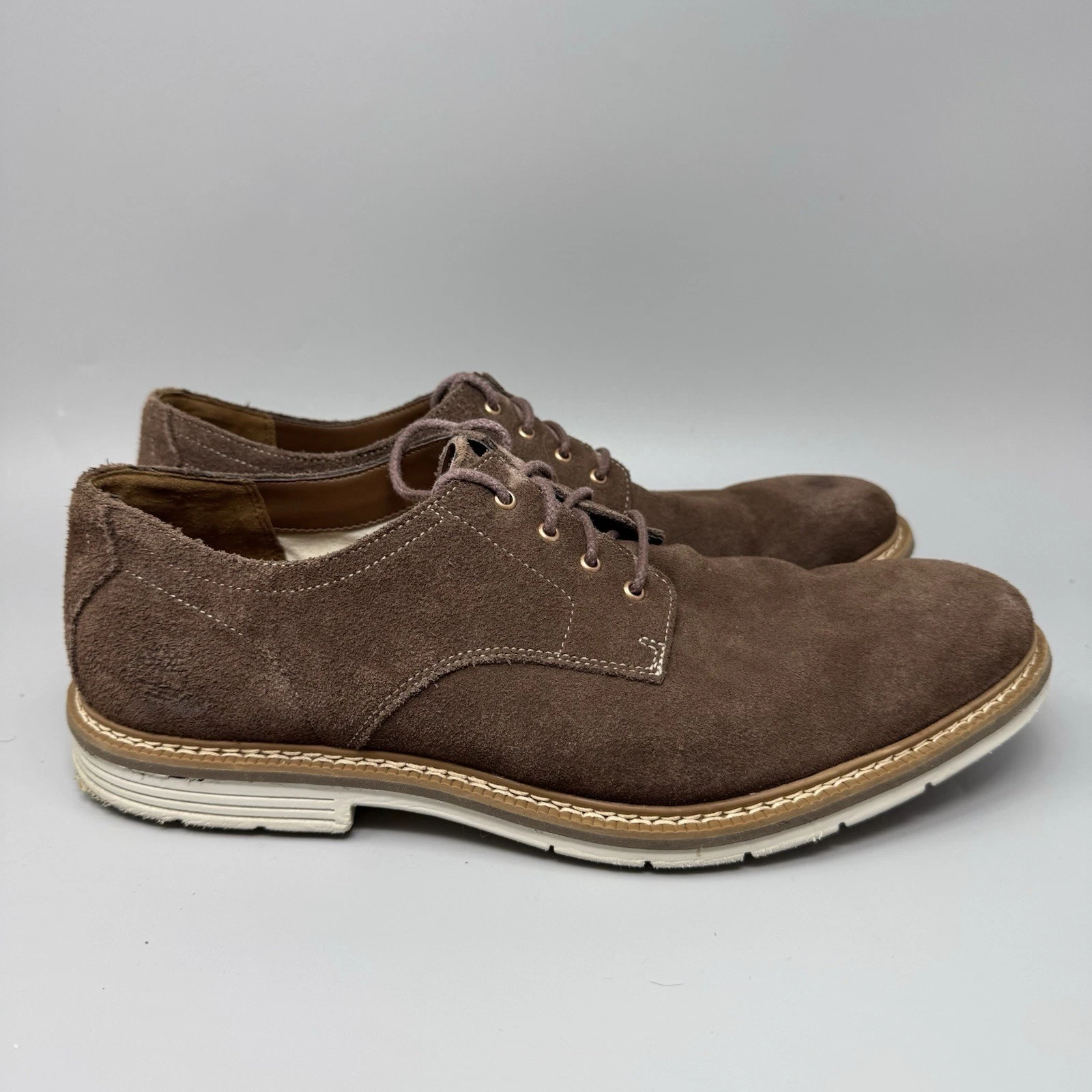 Timberland Naples Trail Oxford scarpe casual da uomo scamosciate stringate taglia 13 marrone