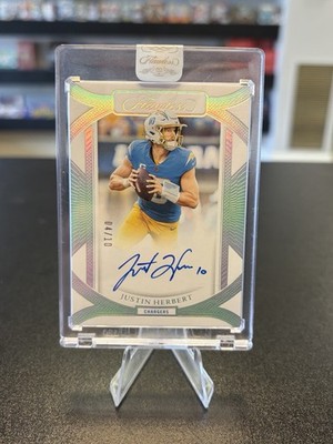JUSTIN HERBERT 2024 PANINI FLAWLESS ON CARD AUTOGRAPH CHARGERS AUTO #/10