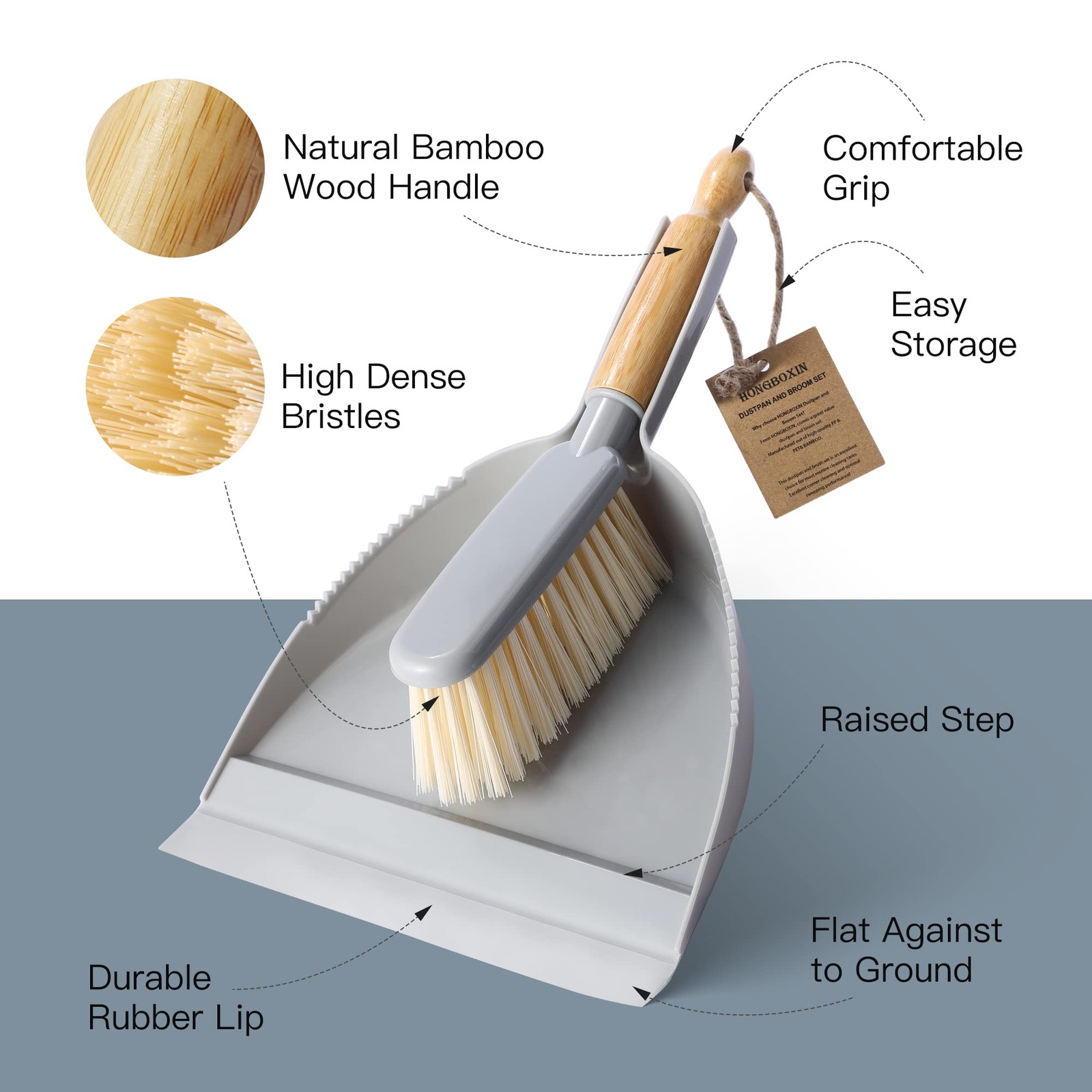Small Dustpan and Brush Set - Mini Broom with Dustpan Set, Handheld Broom and...