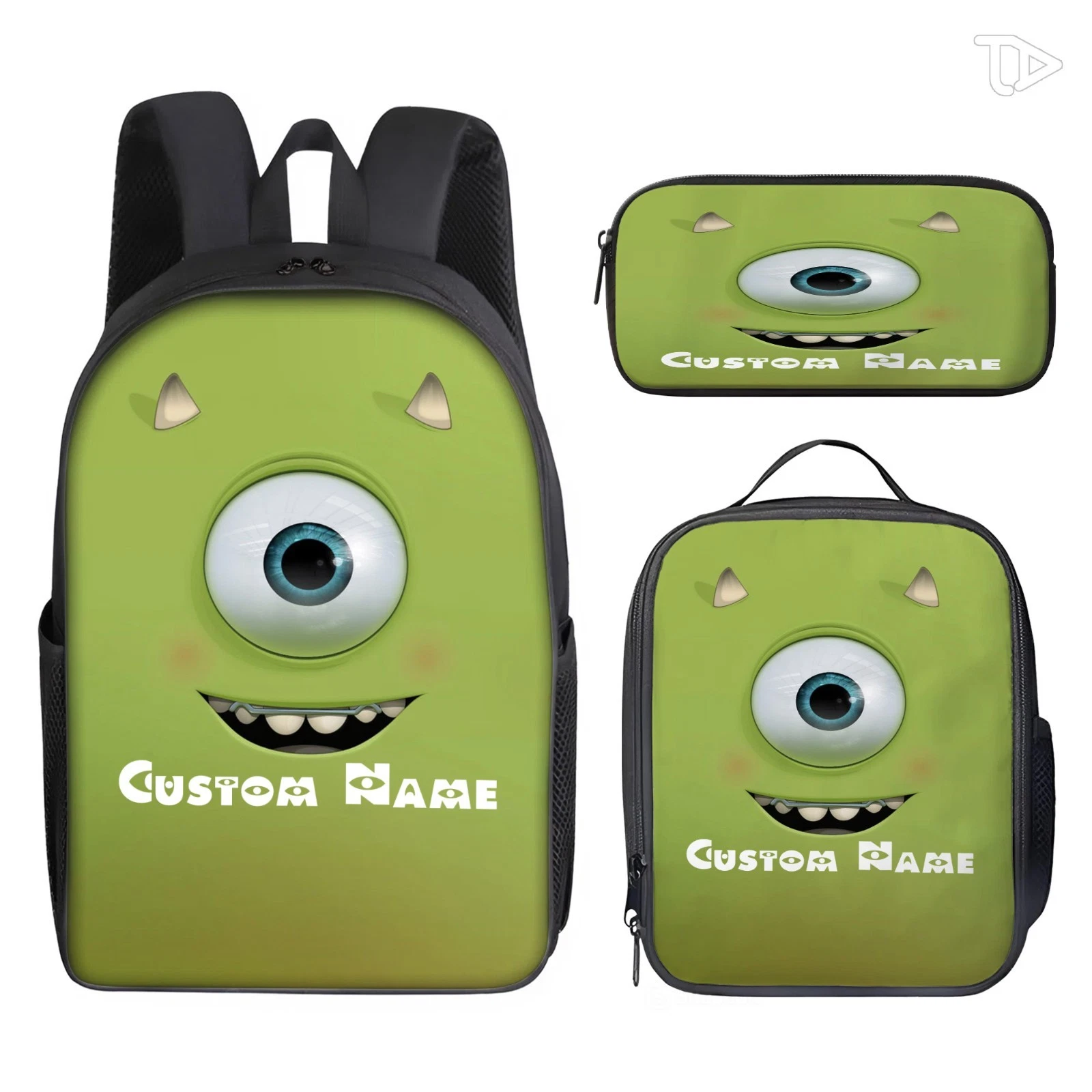 Personalized Fantasy Creature School Backpack Lunch Bag Pencil Case