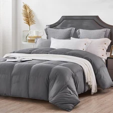 ABOUTABED King Bedding Comforter Duvet Insert - All Season Goose Down