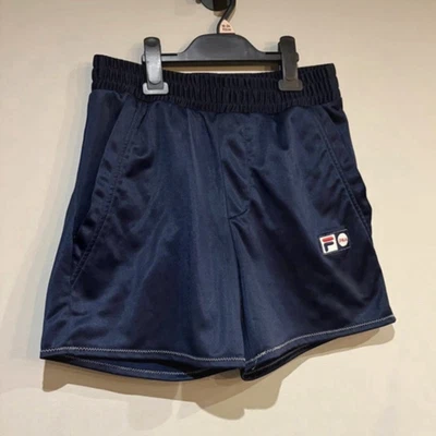 FILA F-Box Blue Microfibre Polyester Athletic Shorts S/P Drawstring Pockets - Image 1 of 4