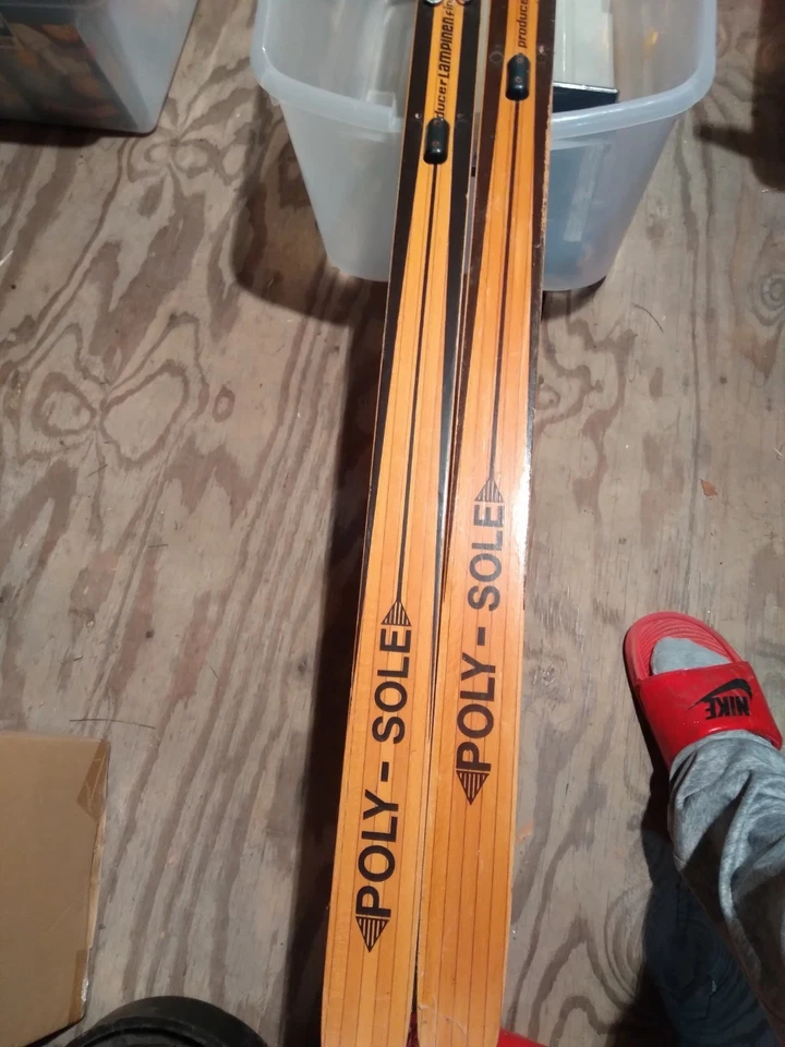 Vintage Lampinen Cross Country Skis. One Pair Is 74 Inches And Other 84 - Image 4 of 4