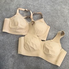 Lot bundle 2 Honeylove Tan Nude Bra Pull over and hook sz 1X and XL