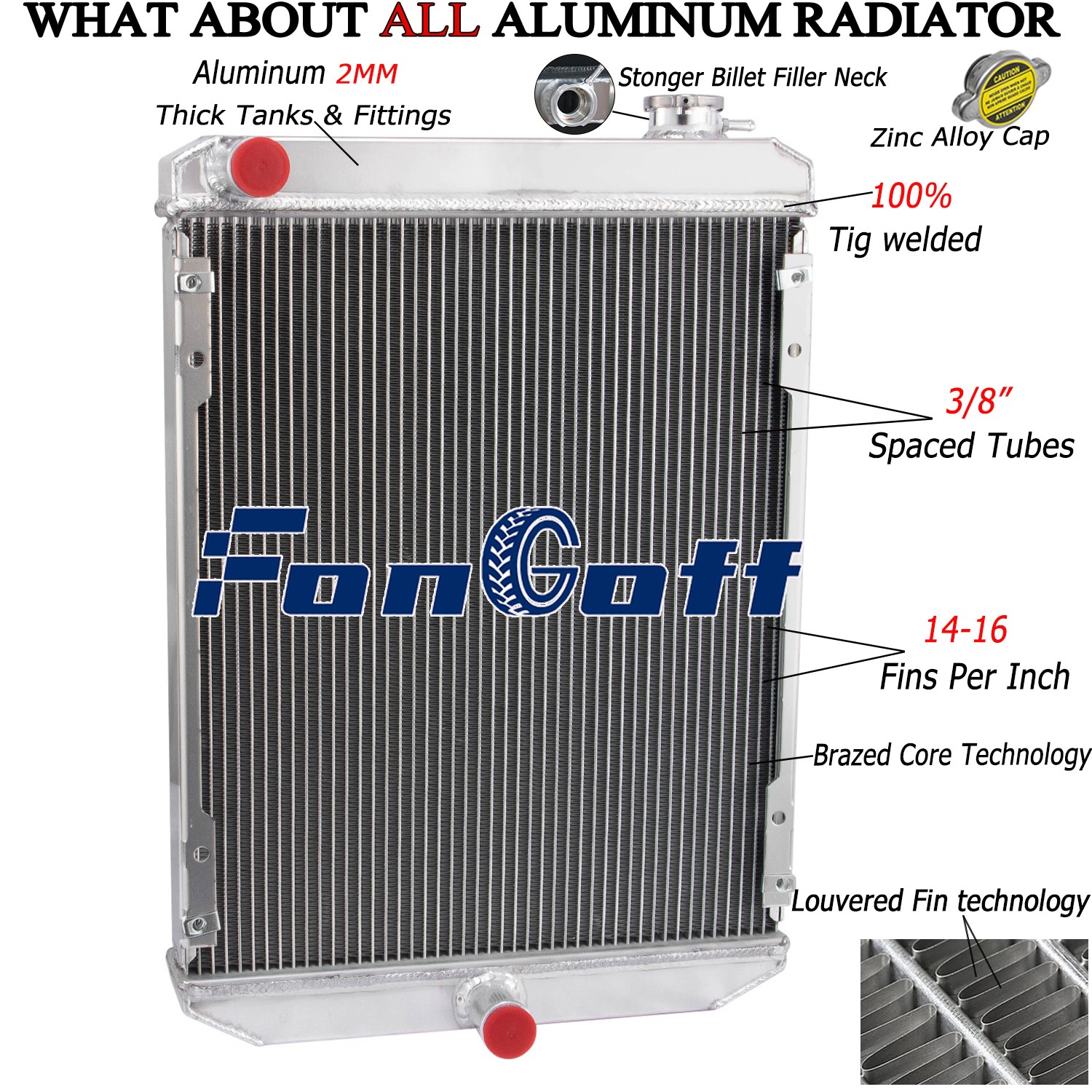 4ROW Aluminum Radiator Fits Bobcat 430 430D 435 435D 435G #6679831