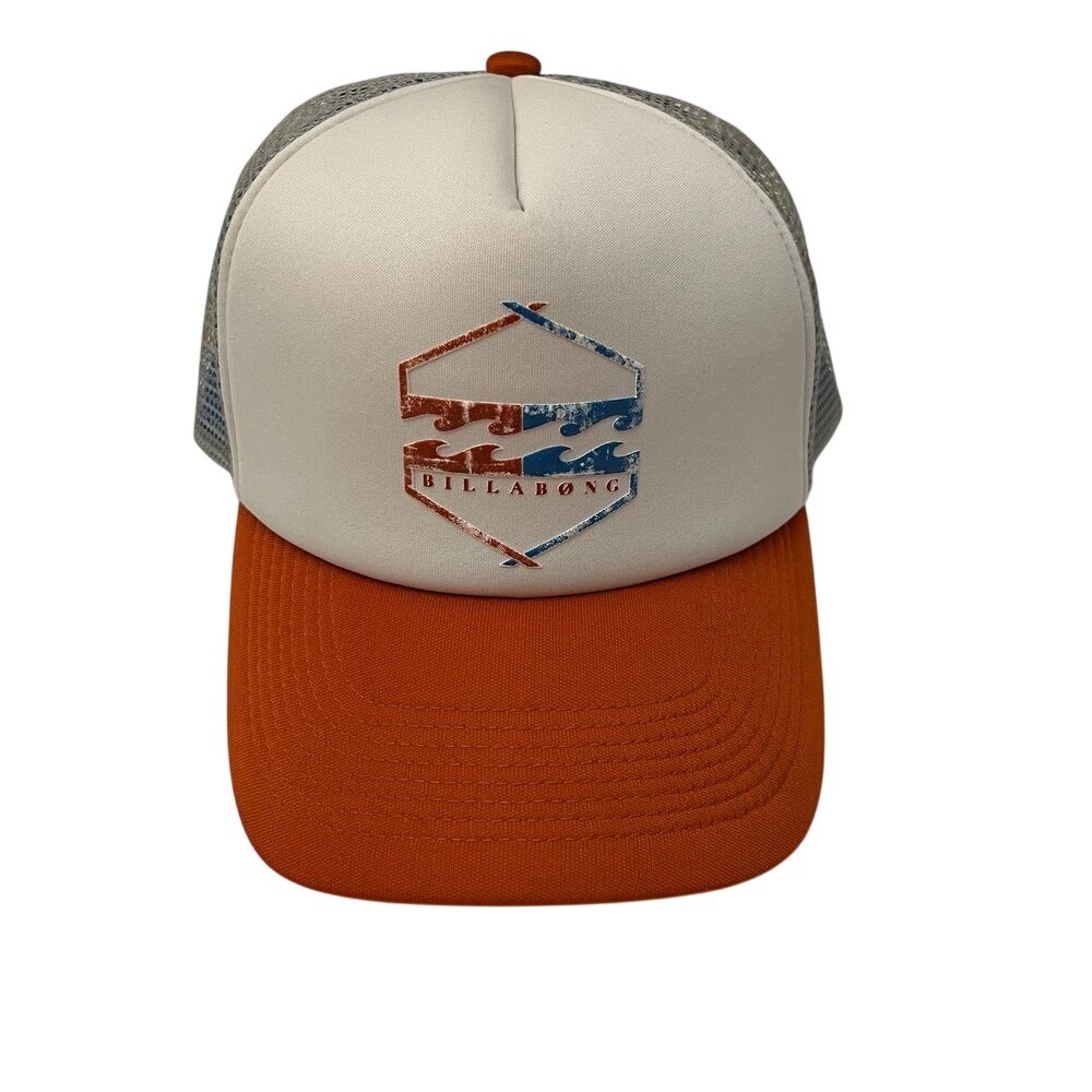 Billabong Orange & Blue Hat Headwear, Billabong Mesh Trucker Hat, Billabong  418 View 2