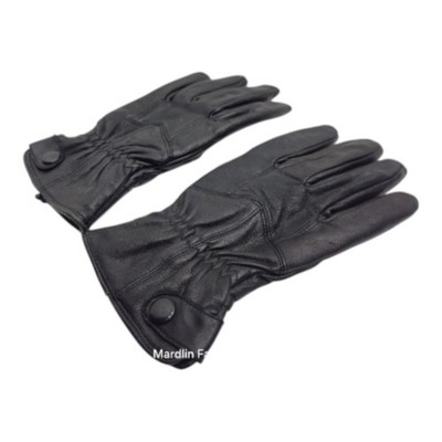 Classic Womens Black Leather Thinsulate Insulated Winter Gloves Size L GU