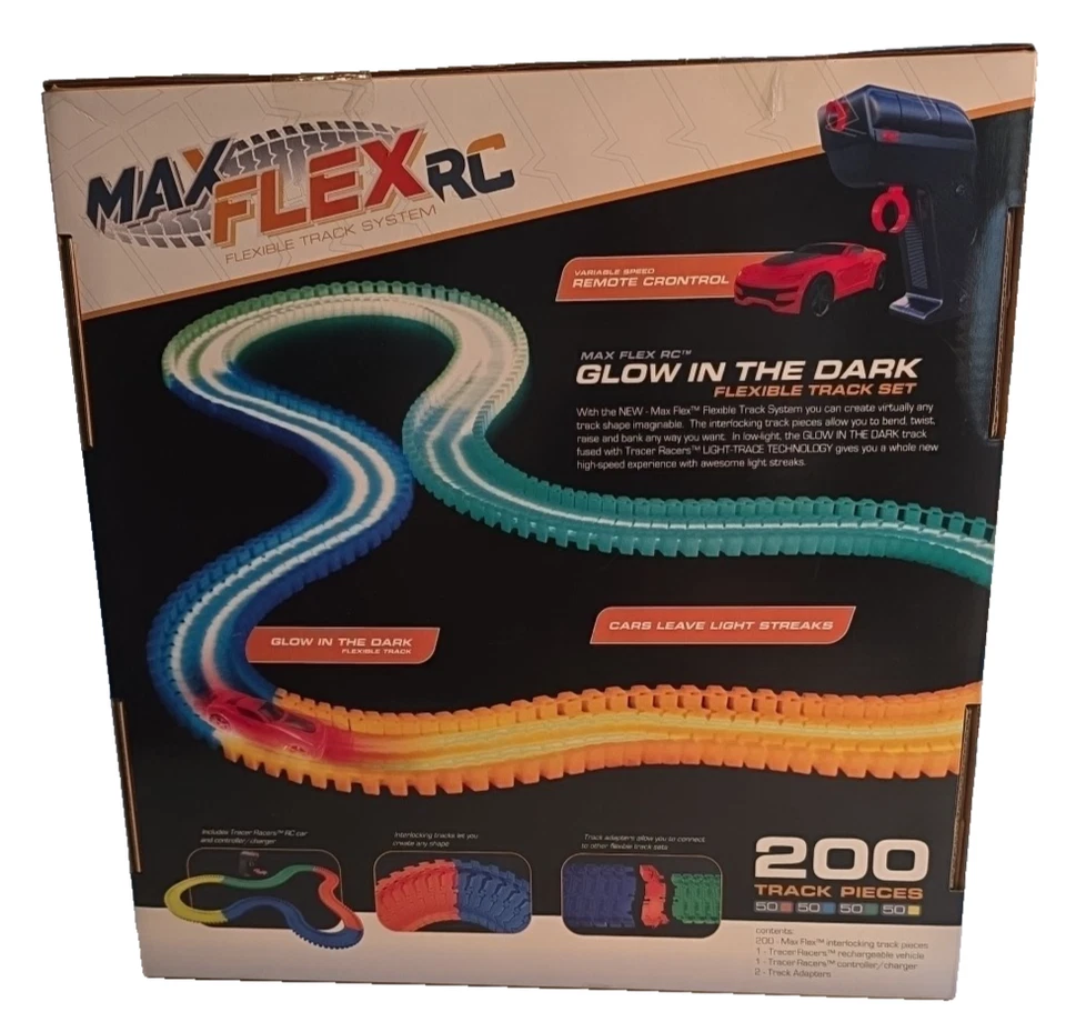 Max Flex Glow in the Dark RC Flexible Assembly Track System 200-pcs 3+ - Image 2 of 2