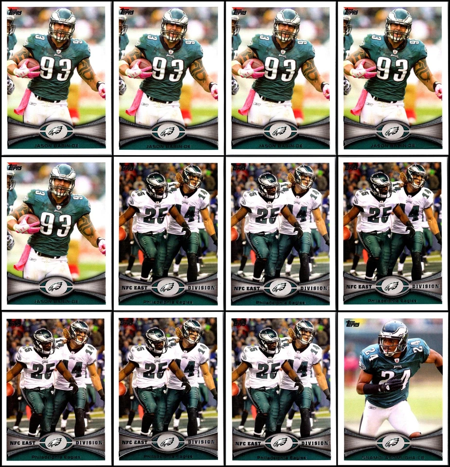 Lote de tarjetas Topps Philadelphia Eagles (65) 2012 - edición limitada - gema rara Foto 4 de 4