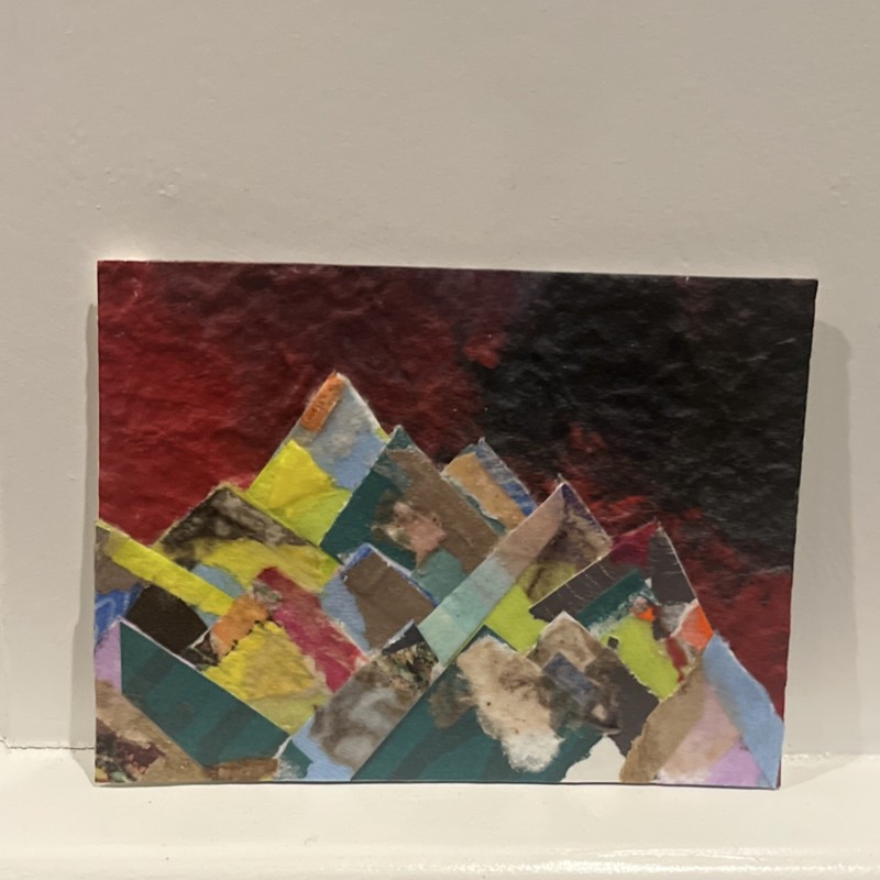 ACEO Art Card Original, Signed “Dark” Series 2, Mixed Media collage 