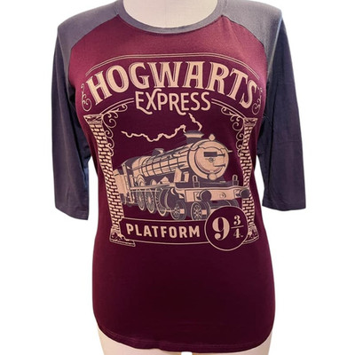 Torrid 1 (1X 14/16) Harry Potter Hogwarts Express Train Raglan Tee T shirt New