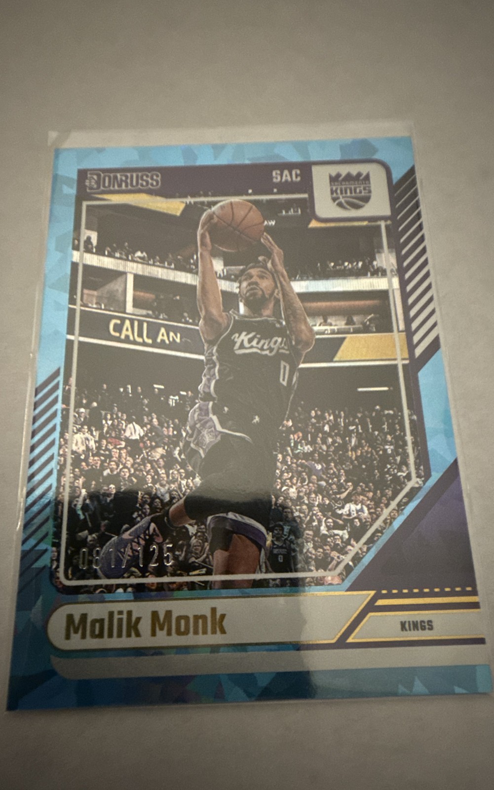 2024-25 Panini Donruss - Malik Monk #126 Blue Crystals /125