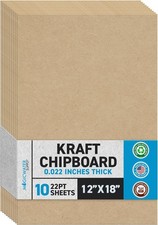 MagicWater Chipboard for DIY Projects - 12x18 Inch - 10 Pack - 22 pt - Heavy ...