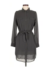 Monoprix Autre Ton Women Gray 3/4 Sleeve Blouse 38 eur