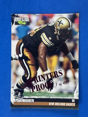 1995 Pro Line Printer's Proofs #324 Frank Warren New Orleans Saints /400