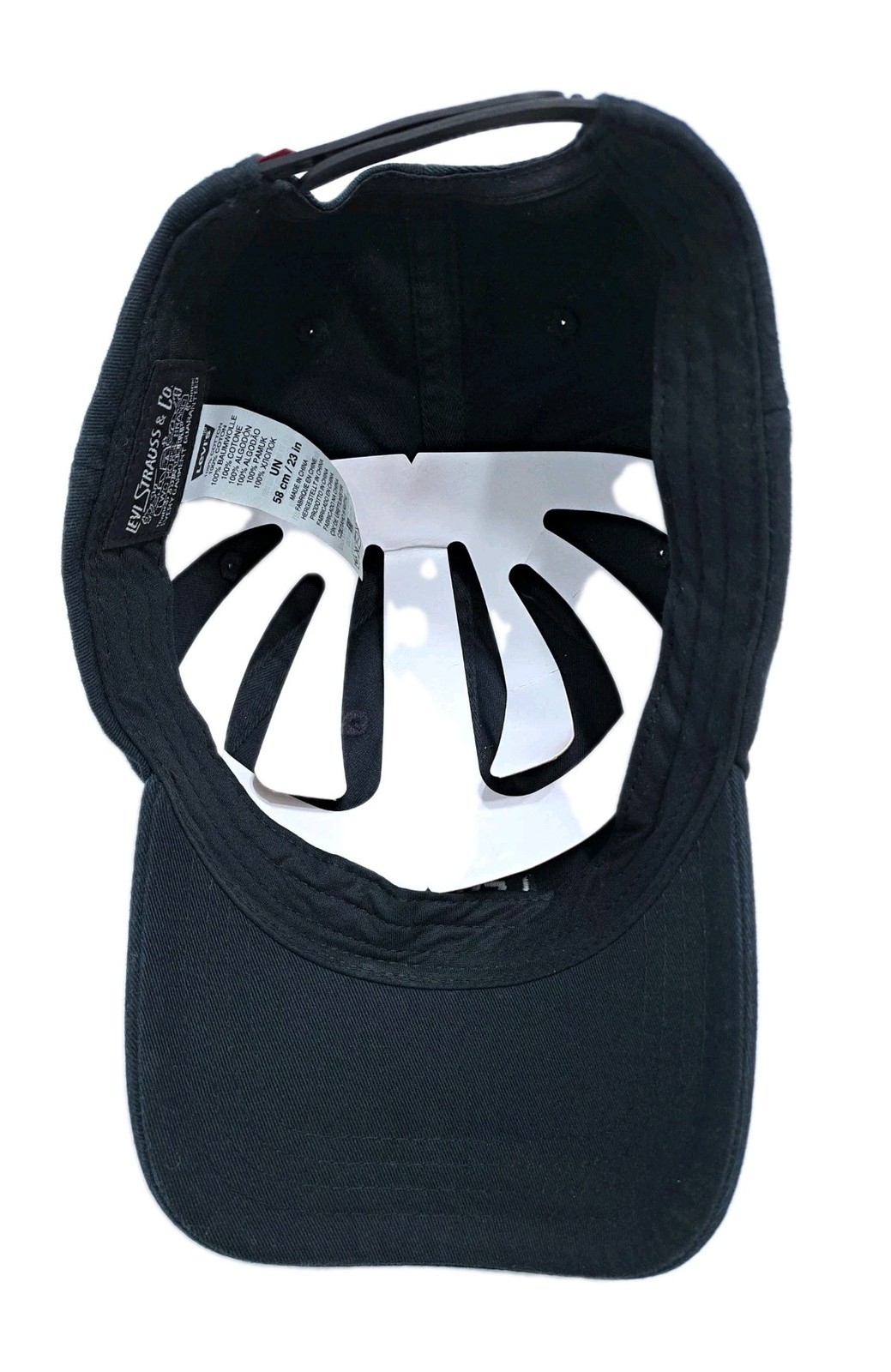 Levis Hat Cap Black Strapback Basic Plain Cotton … - image 5