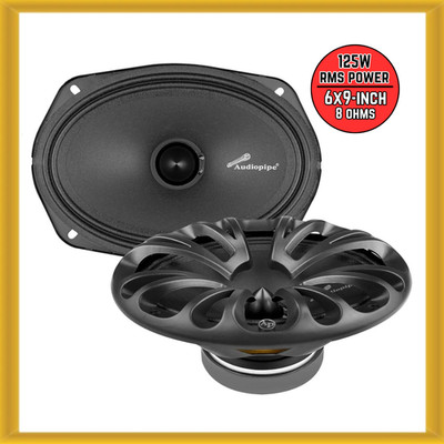 Audiopipe 6x9-inch 125W RMS Power 8 Ohms Low Mid Frequency Car Speakers (PAIR)