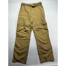 L.L. Bean Men's No Fly Zone Tan Zip Off Outdoor Pants - Size M (32x31.5)
