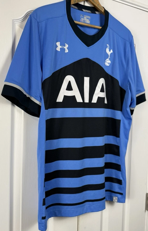 Camiseta visitante Tottenham Hotspur AIA para hombre 2XL Under Armour azul Eriksen #23 usada en excelente estado Foto 2 de 4