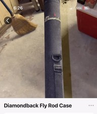Diamondback Fly Rod Case Black Nylon Shoulder...