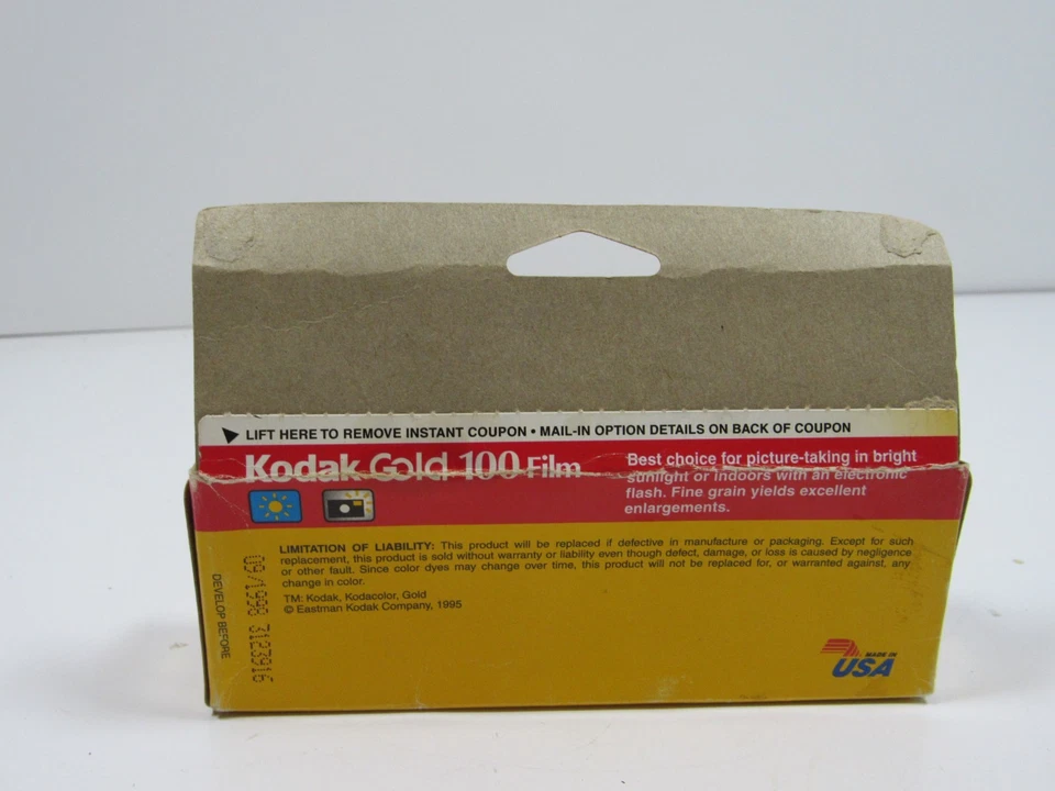 Kodak Gold 100 Speed 35mm Film 24 Exposure 4 Pack 09/98 New Old Stock #P28 - Image 2 of 4