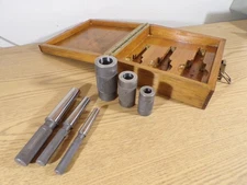 Pratt & Whitney Morse Taper 2, 3, 4 Plug and Ring Gage Set in Wood Box, Nice
